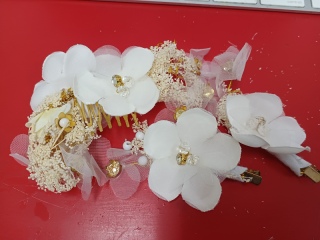 洋装髪飾りフラワー