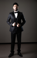 タキシード　光沢黒