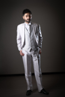 新郎タキシード　シルバー燕尾