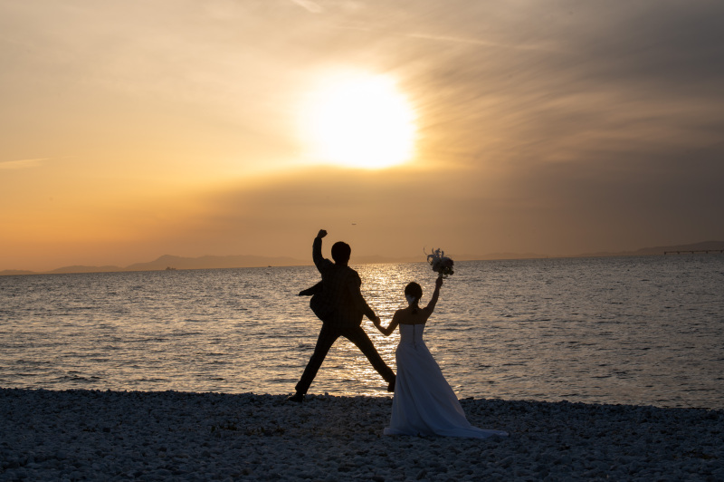 夕日が綺麗なマーブルビーチ