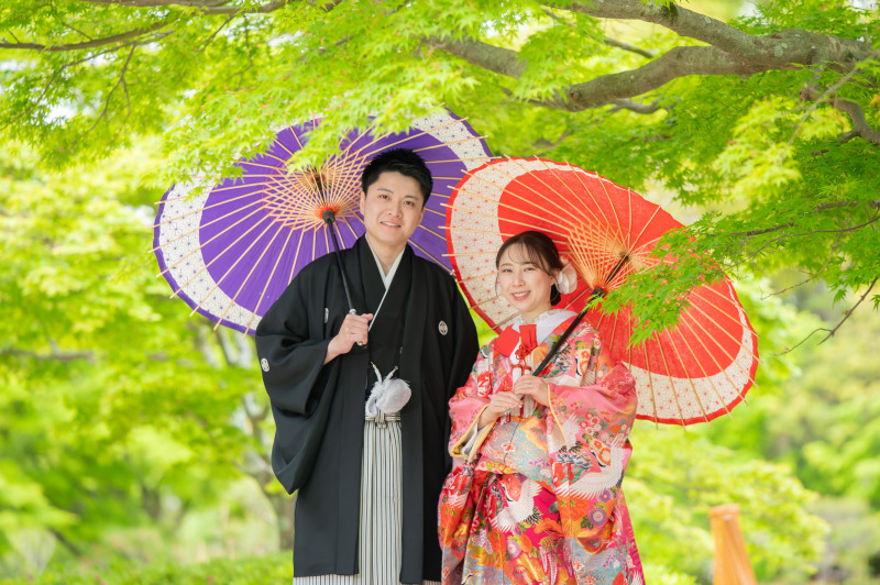 赤い紅葉もいいですが青紅葉も綺麗な大仙公園