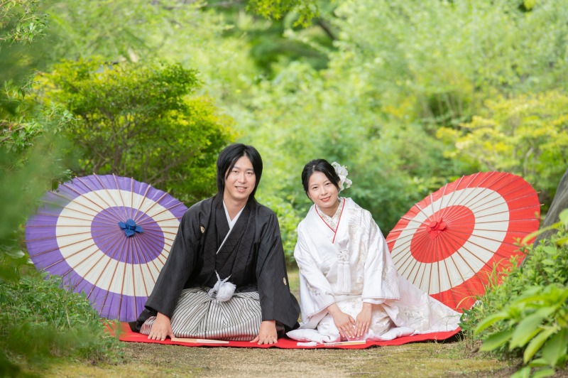 和装は大仙公園での撮影、(当社お着付けし出発)