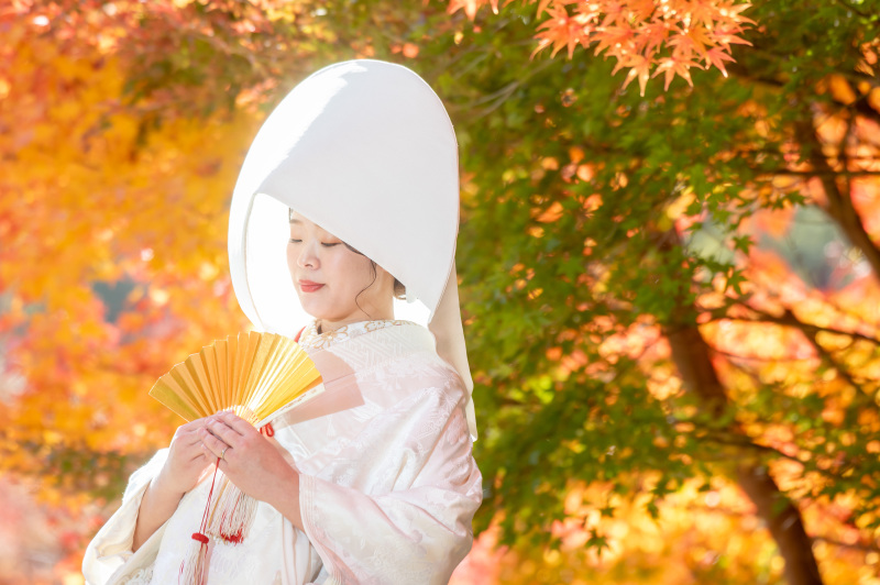 今回オプションの綿帽子もご依頼いただきました