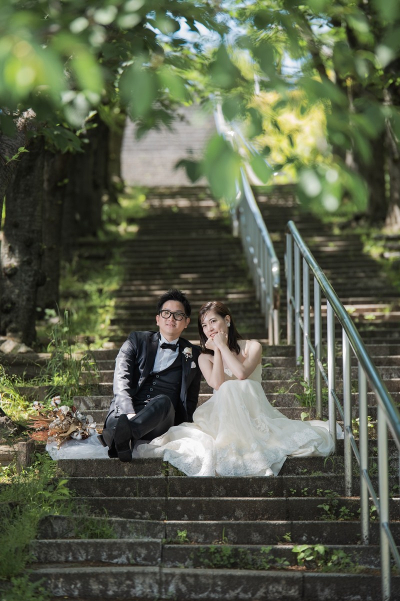 バラ園横の大きな階段もロケスポットに