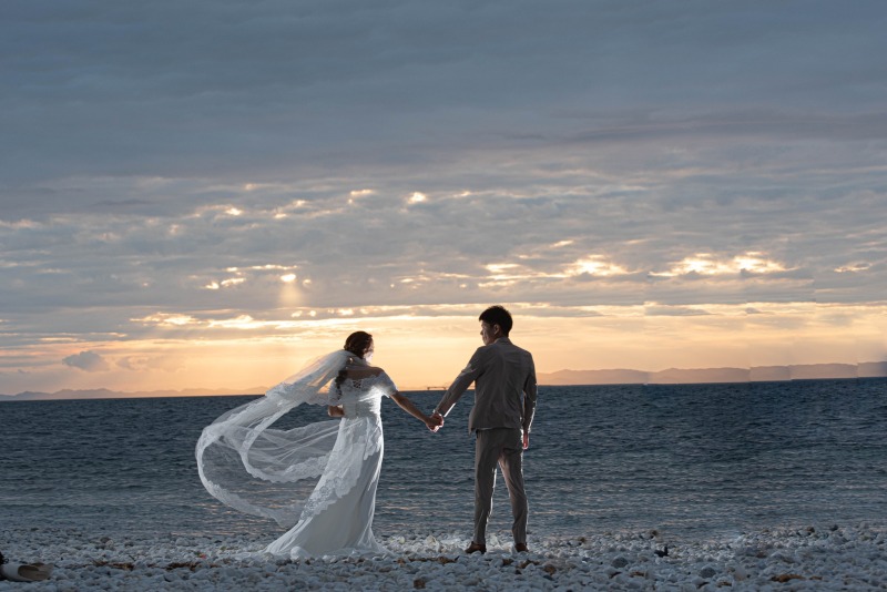 この季節の太陽は海に沈むのです