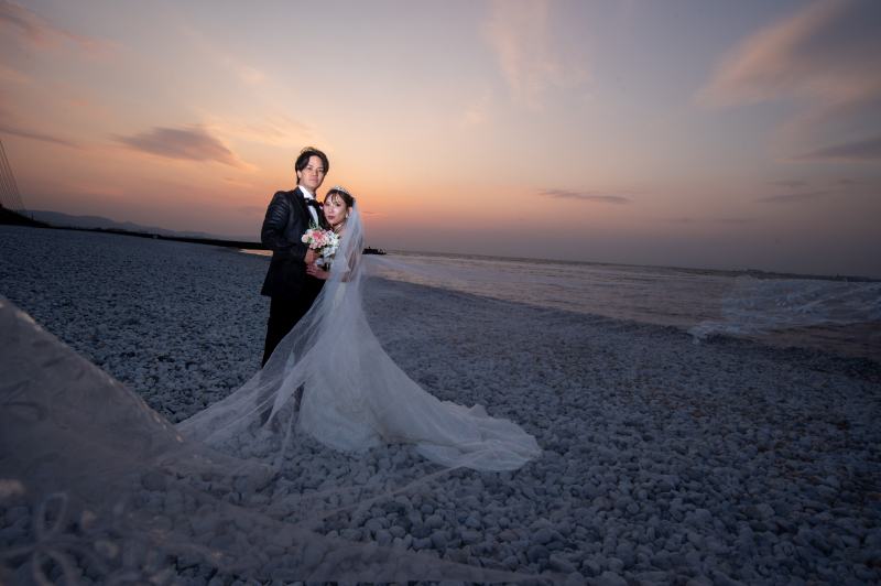 ロングベールでの演出撮影を!ご用意ございます