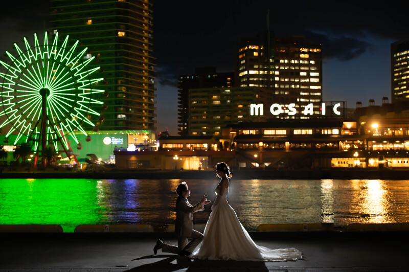 和装相楽園+洋装神戸港ナイトフォトプランのご案内