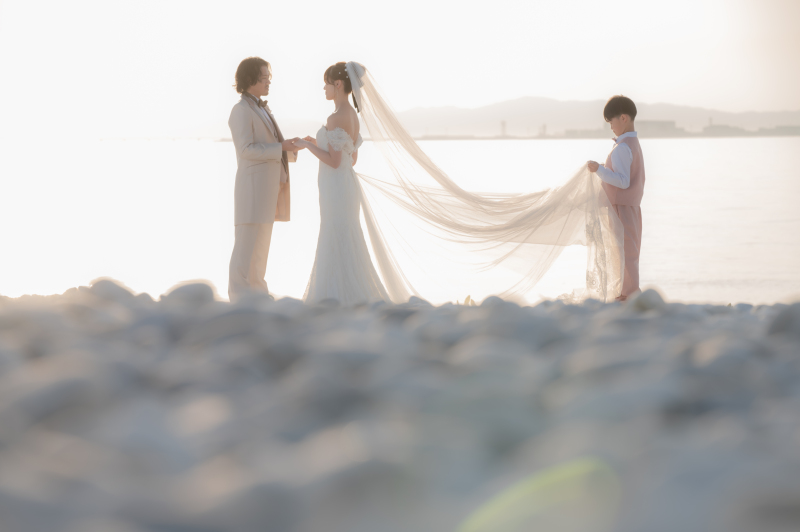 お子様にもお手伝いいただき幻想的なショットに