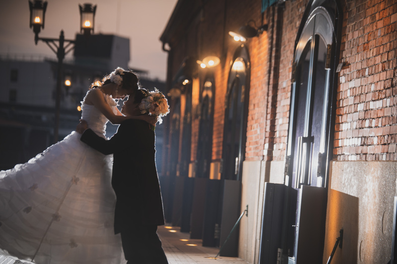 赤煉瓦倉庫近隣あたりから撮影は開始