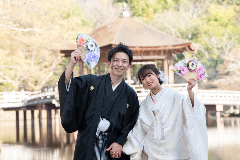 今回は和装は浮見堂での撮影を行いました