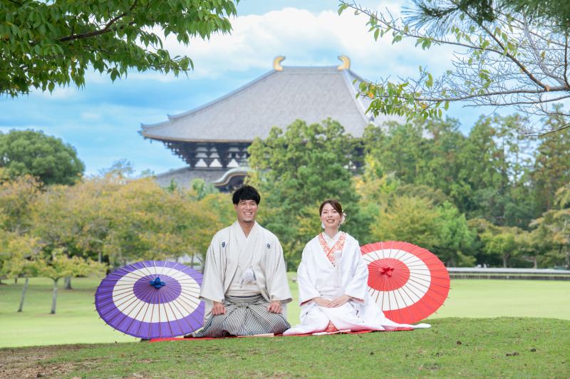 昨年ご利用のお客様のご紹介、同じ奈良公園での撮影でございました
