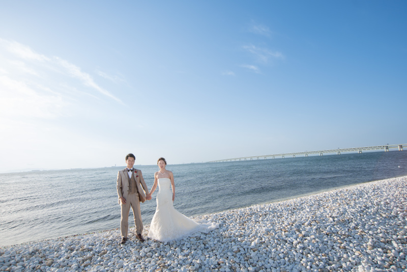 まだ明るい時間青空の望める時間帯より撮影開始