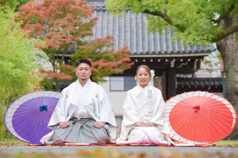 ご家族3人での正座ショットも撮影しております
