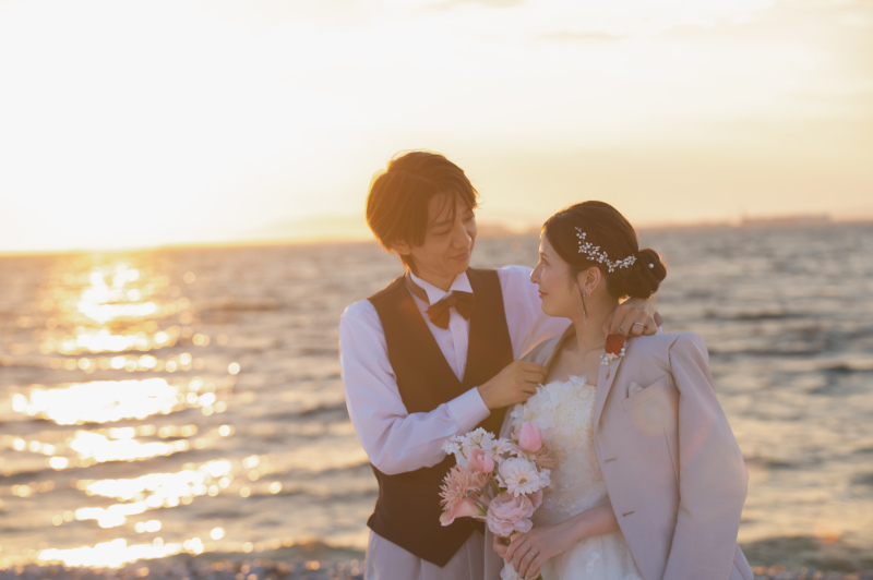 夕日がお二人を包む時間