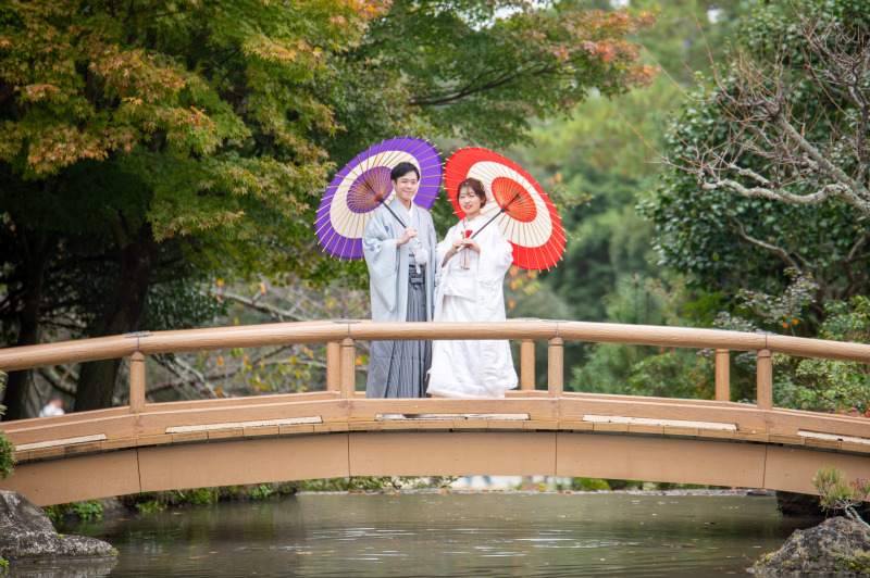 大仙公園と同じく奈良公園にも太鼓橋がございます