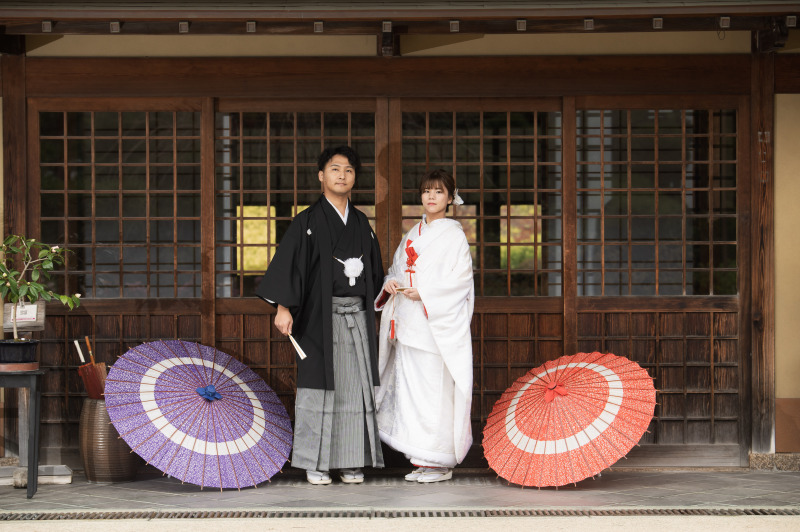 まずは大仙公園で和装撮影