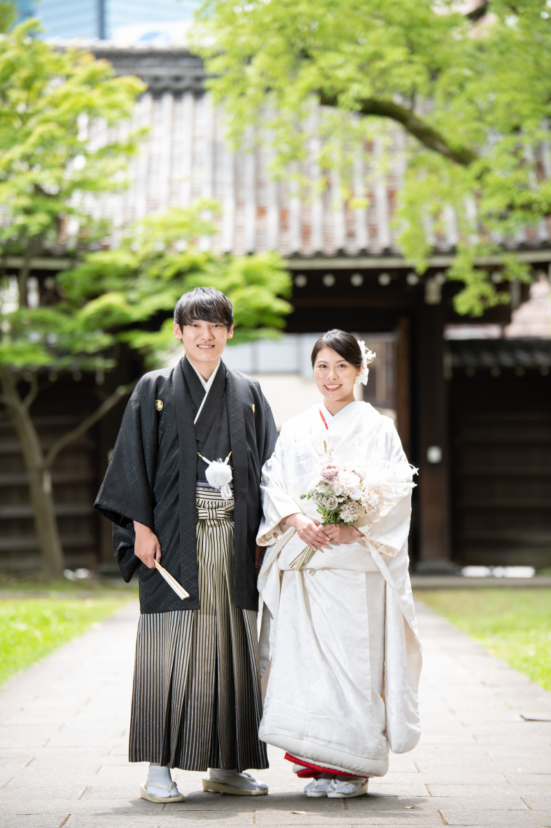 京橋にあります邸宅庭園跡の公園での撮影