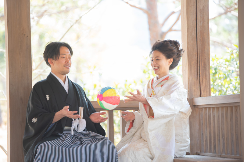 東屋エリアでの撮影