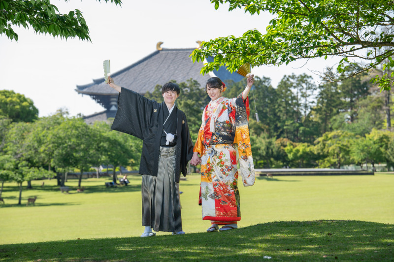 歴史的な景観を楽しめるのも奈良公園