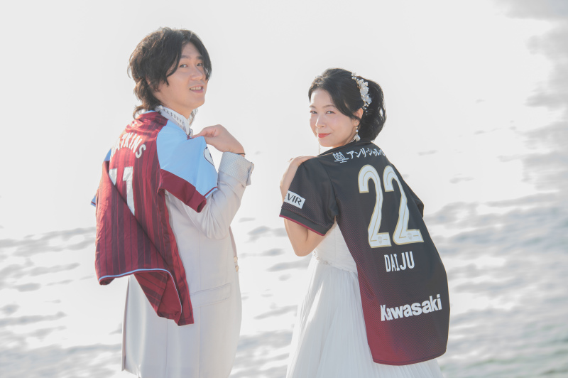 今回サッカーが好きなお二人、ユニフォームもご持参