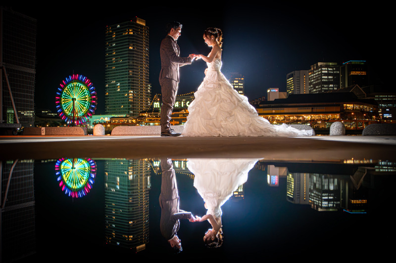 リフレクター版を使っての反射ショット