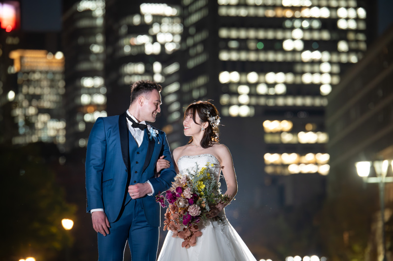 ビル群の夜景もお楽しみいただきました