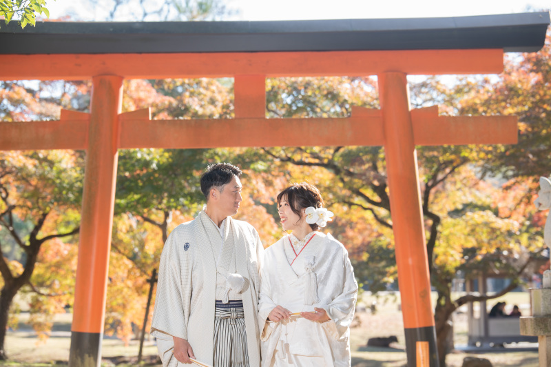 紅葉シーズンの奈良公園