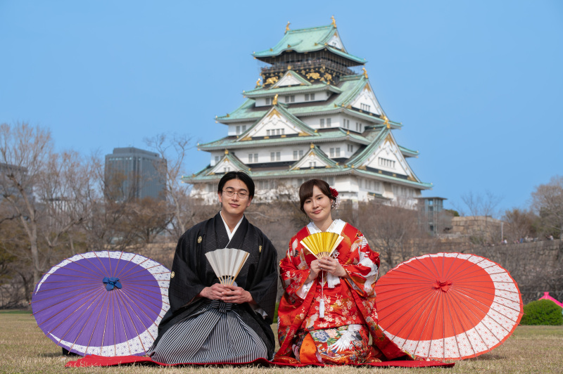 春シーズンも大阪城の和装はリーズナブル