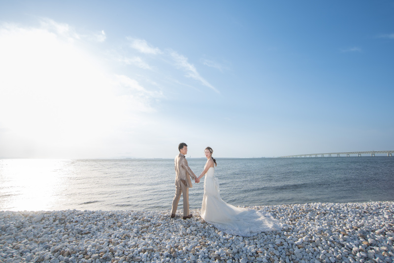 スタジオから約1時間マーブルビーチでの撮影