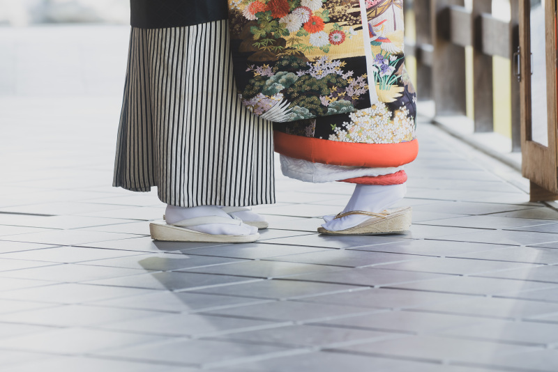 大仙公園では庭園だけでなく回廊での撮影も醍醐味