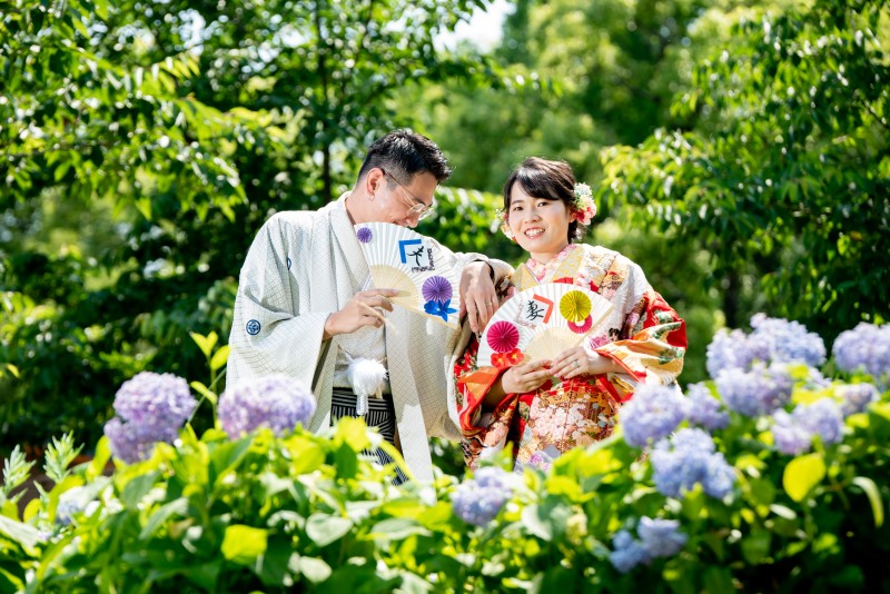 紫陽花の大阪城公園