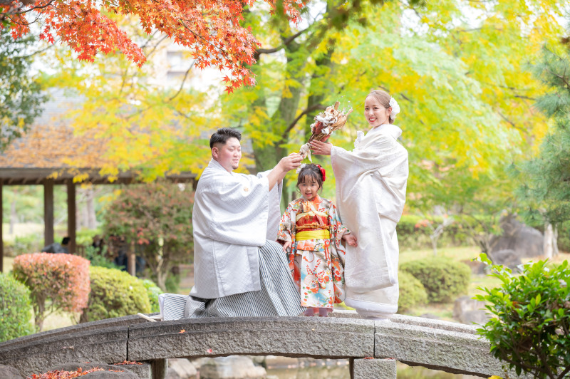 婚礼前撮りと七五三撮影をセットにしたプラン