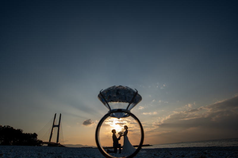 もう一回プロポーズショット今度は指輪の中で