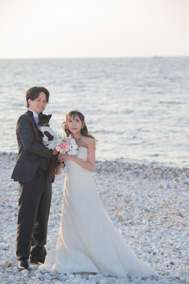 洋装はマーブルビーチでの撮影となりました