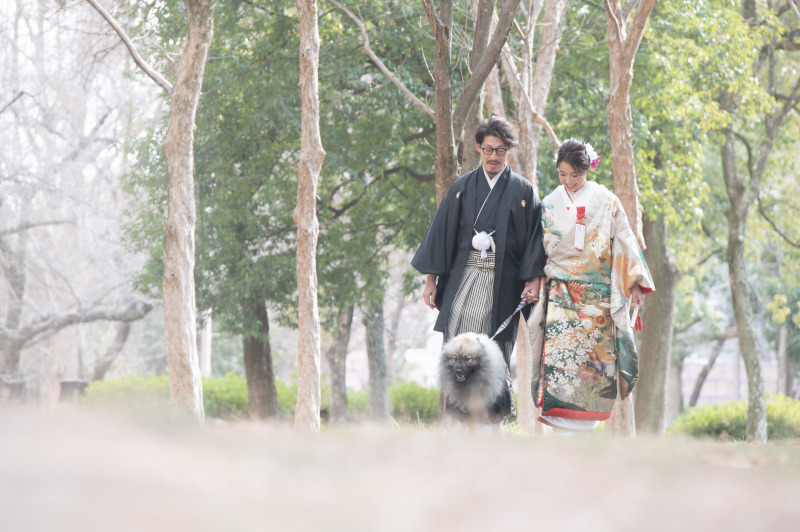 　仲良くお散歩シーン