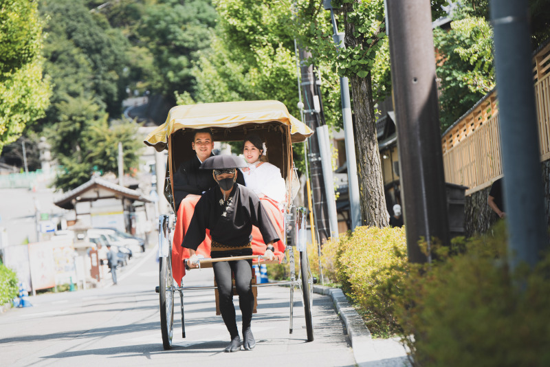 今回通常ロケ+人力車周遊撮影のプランをご依頼