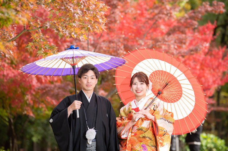 もみじもいい感じに色づき始めてきました