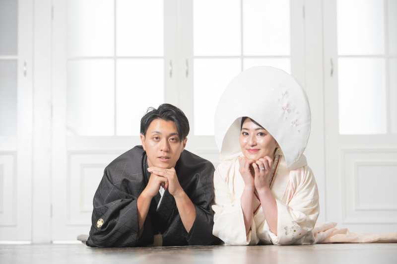 和装でこのショットはスタジオならではかも?