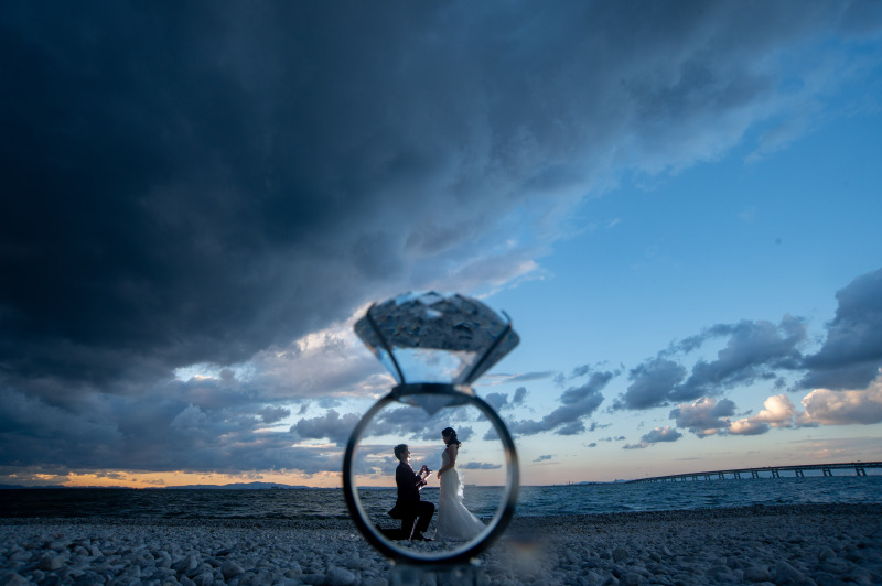 日没前までマーブルビーチで撮影を行います