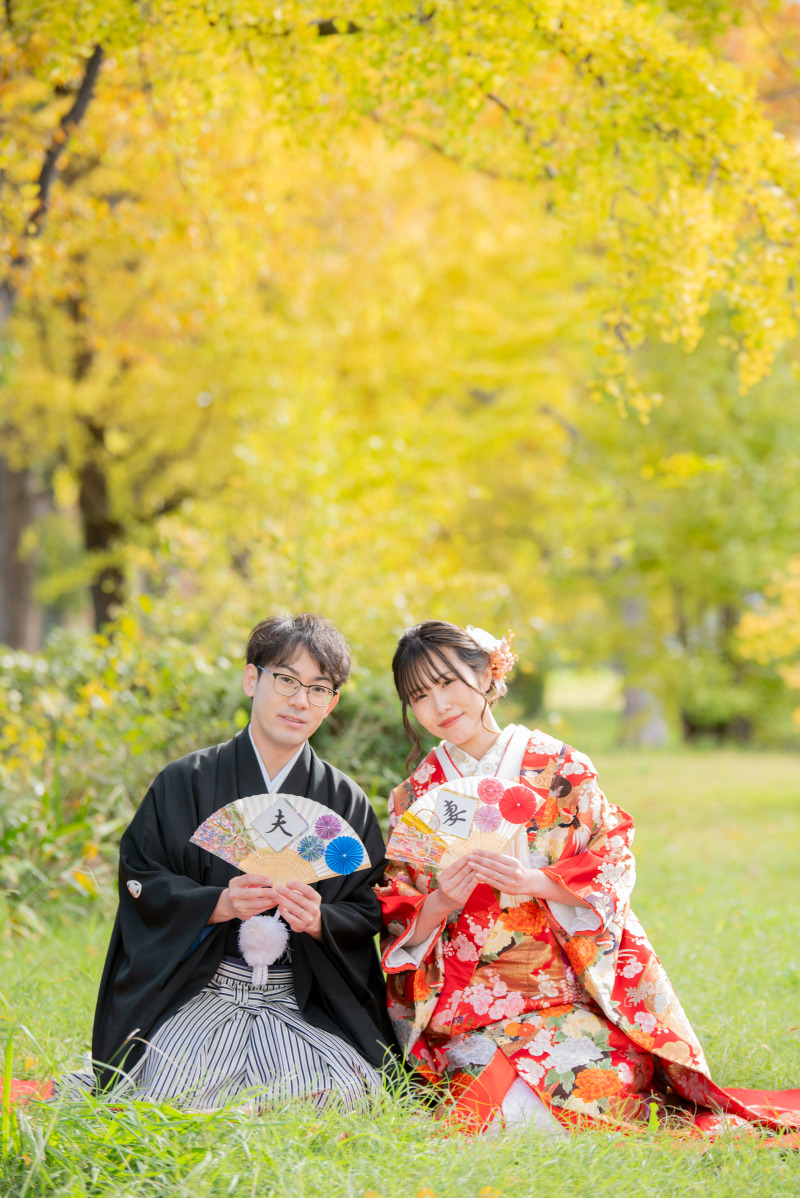 作成ご持参いただきました扇子で撮影