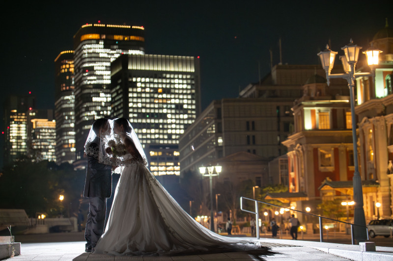 ラストは中央公会堂でナイト撮影を行いました