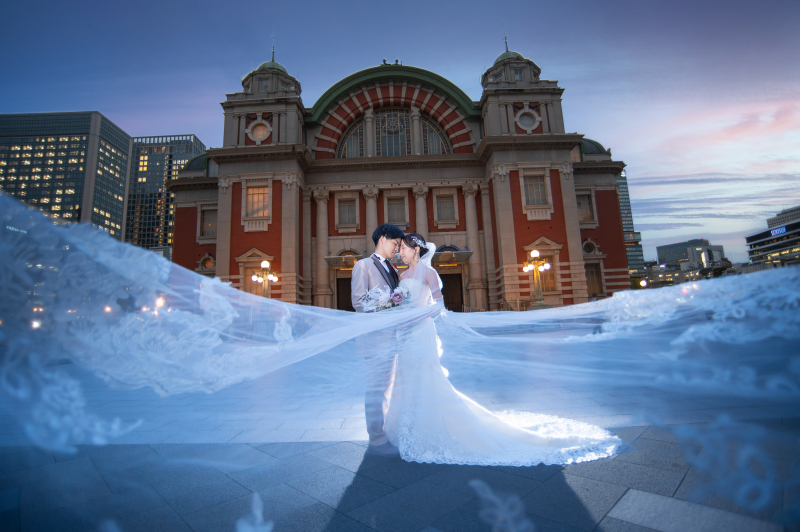 洋装は公会堂でのナイトフォトとなりました