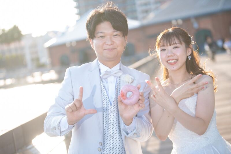 ドーナツ使ってLOVEを作ってみました