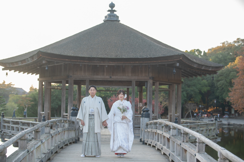 浮見堂での撮影