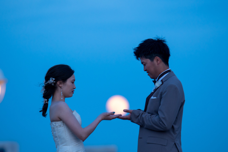 お月様が大きく綺麗なので