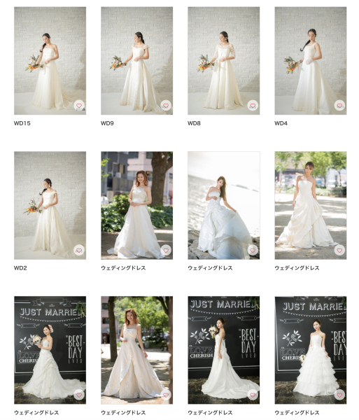 ドレスはウェディング＆カラー60着以上からお選び