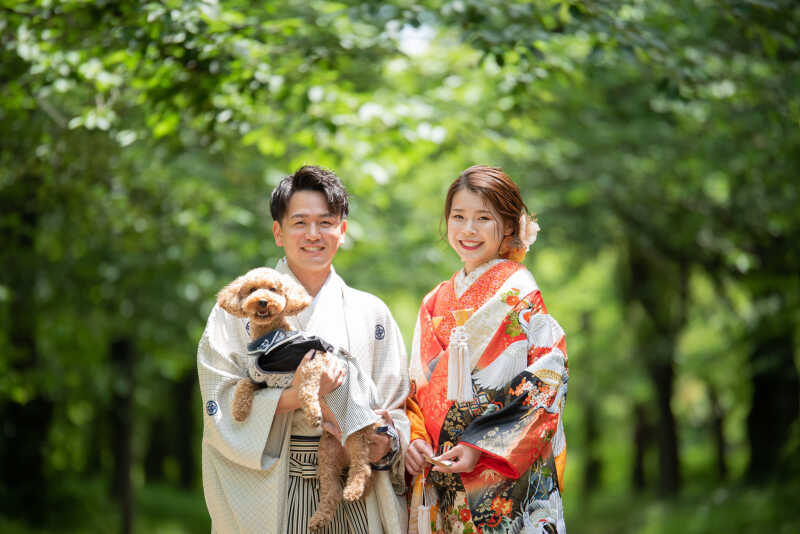 犬種によっては抱っこしての撮影もOKです