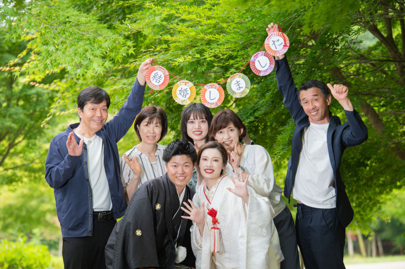 集合撮影してもお二人のカット数は減りません