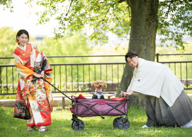 前撮り結婚式.com 縁photo _ペットと一緒に撮影できる