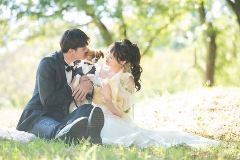 前撮り結婚式.com 縁photo _ペットと一緒に撮影できる